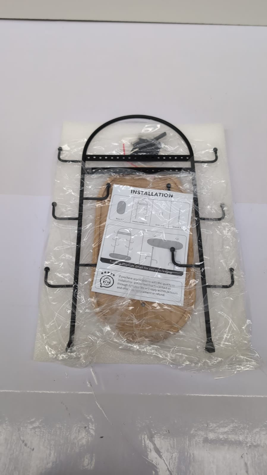 12.9'' Jewelry Stand Jewellery Organiser Necklace Earring Holder Black