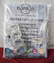 DOPROP 12G PEVA Shower Curtain Liner, Heavy Duty 180x180cm (packaging damaged)