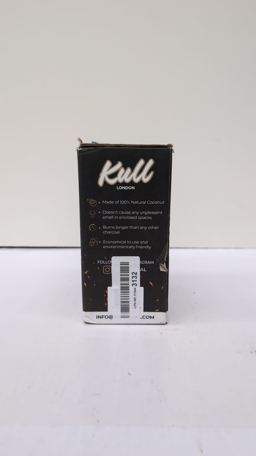 KULL Shisha Coal 1Kg – 25mm Cubes Coconut Charcoal 72 Pieces Cubes (BOX DAMAGED)
