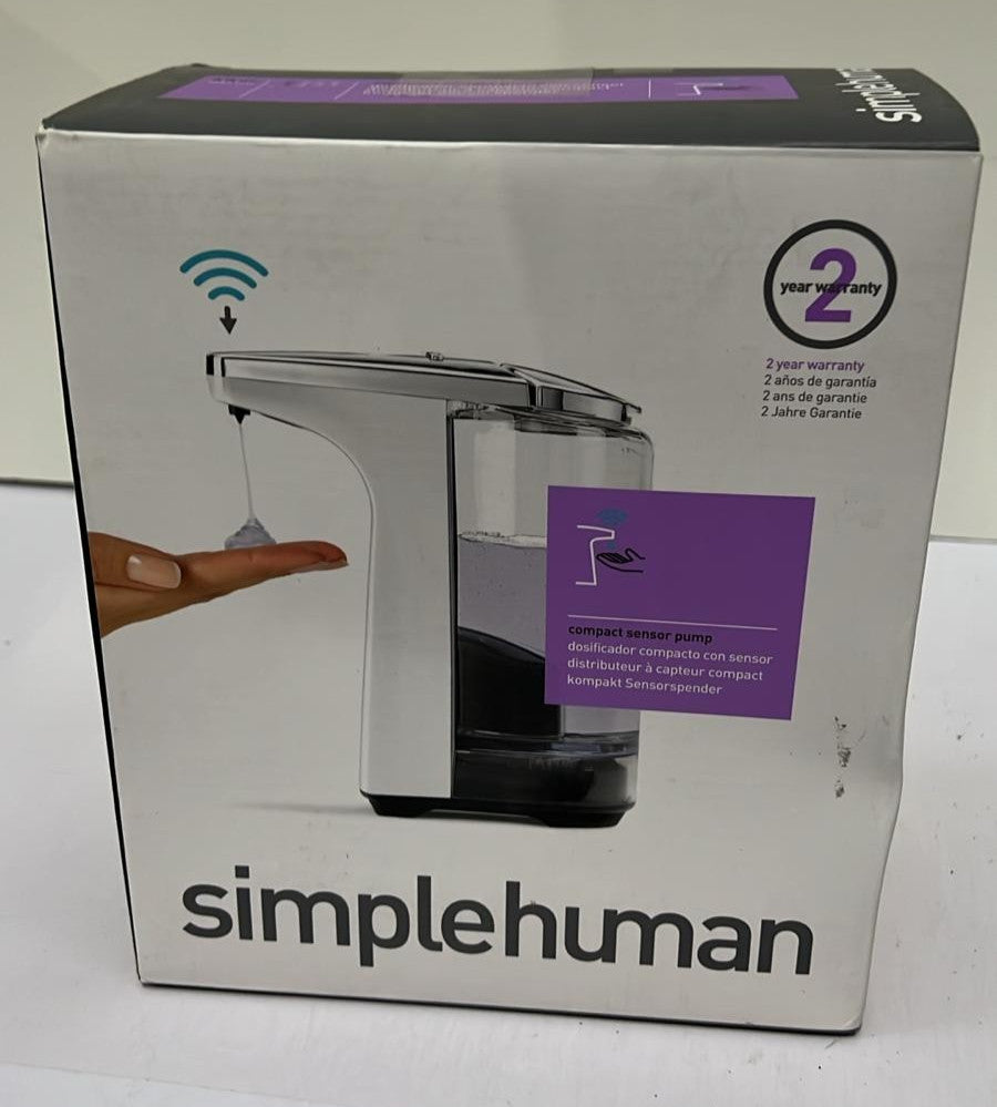 simplehuman Automatic Hand Motion Liquid Soap Dispenser (BOX DAMAGED)