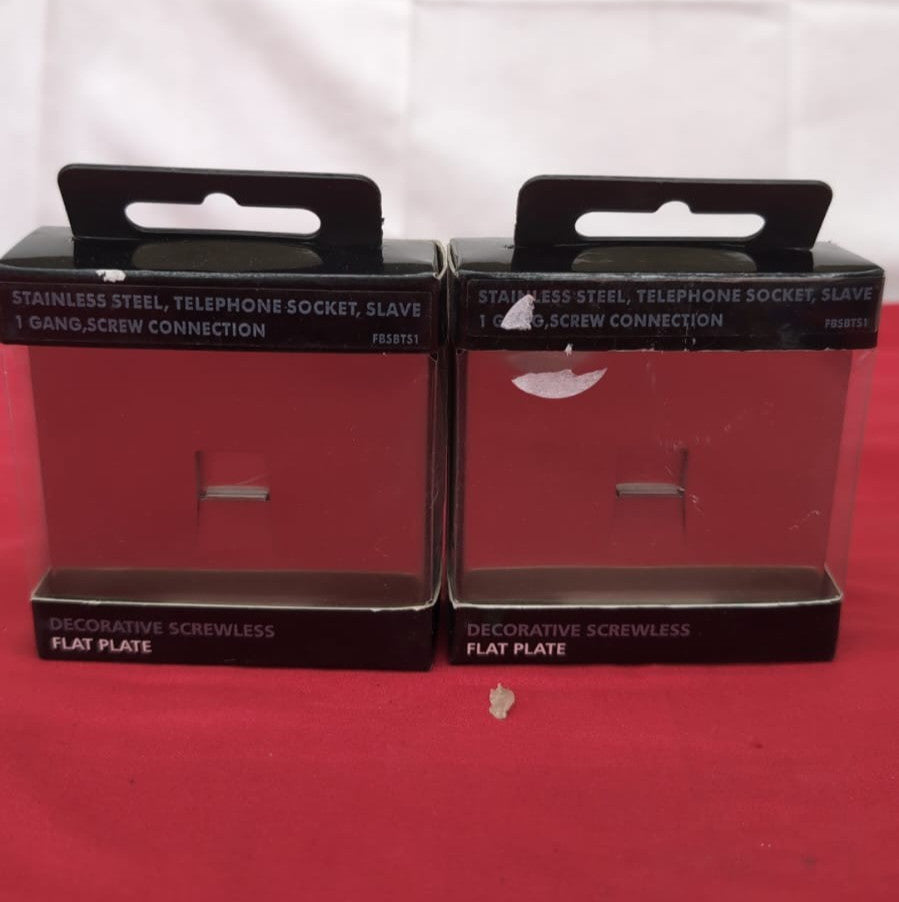 BG Electrical Single Telephone Slave Socket pack of 2(packaging damaged)