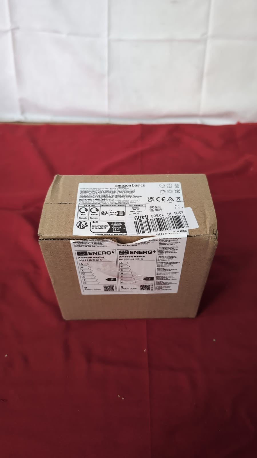 Amazon Basics LED E27 Edison Screw Bulb, 8.5 W = 60W,Warm White, 2pack