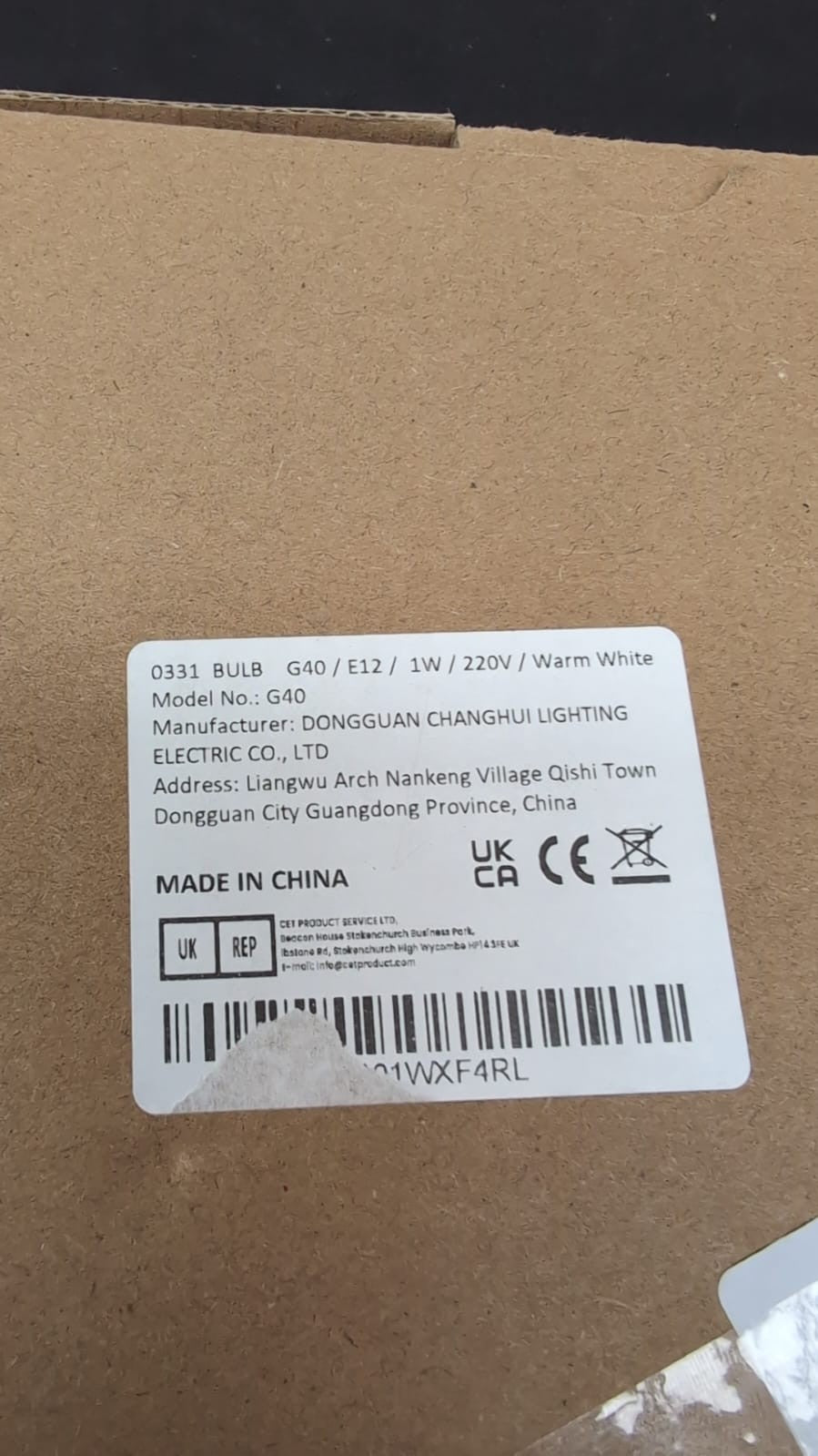 1W E12 G40 LED Bulbs Outdoor 220V, IP54 Waterproof Warm White  Pack of 10