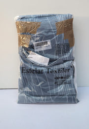 Estelar Textiler Navy Blue&Greyish White Blackout Curtains2Panels(pack damaged)