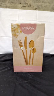 Mikasa Gold 16 Piece Cutlery Set, Boxed(packaging damaged)