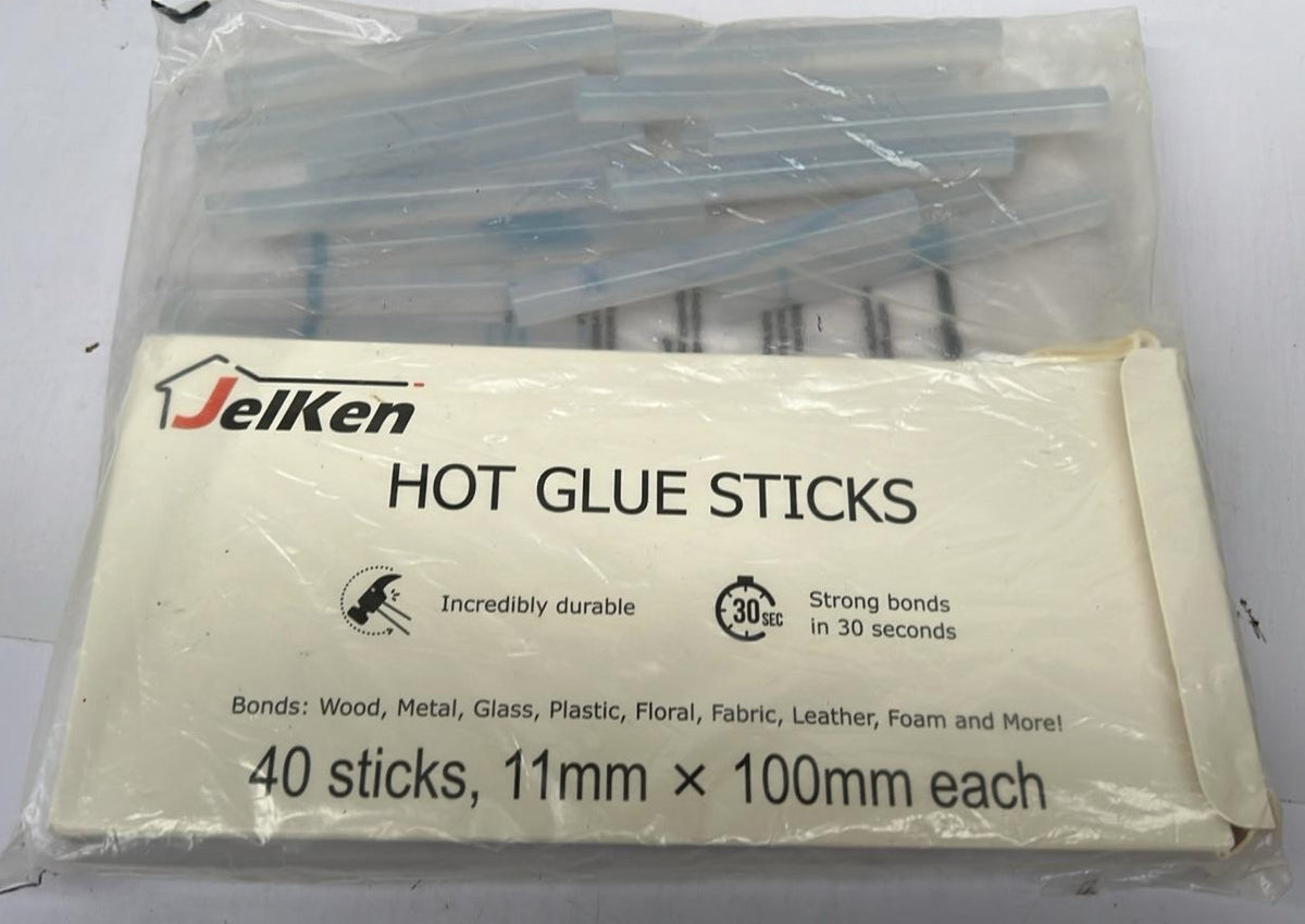 Jelken hot glue sticks 40 sticks 11mm x 100mm