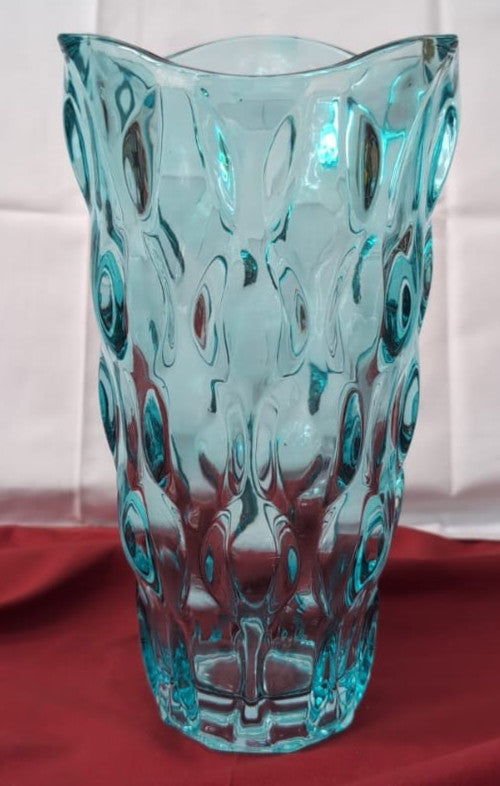 Unbreakable Flower Glass Vase 3.5lb 9.5inch Sparkle Bohemian (box damaged)