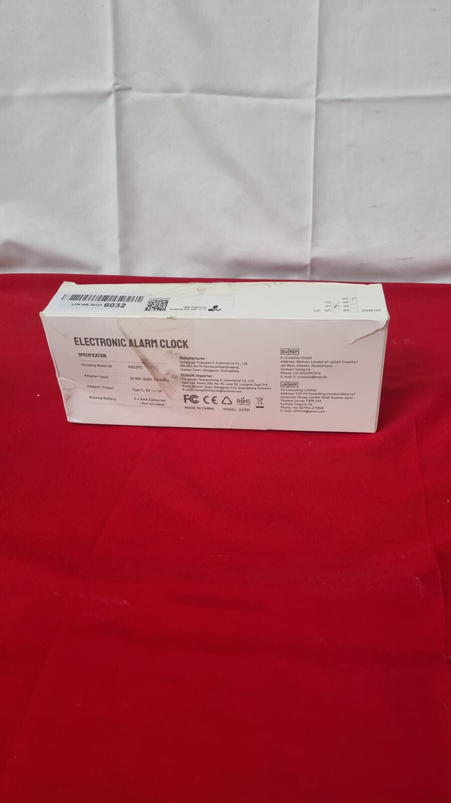 Wireless Sync Time Digital Alarm Clocks for Bedrooms, (box damaged)