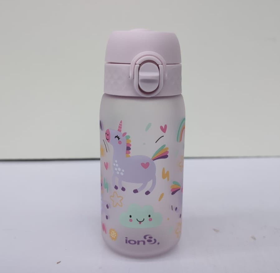 Ion8 Kids Water Bottles, BPA Free, Leakproof, Unicorns,12oz(no packaging)