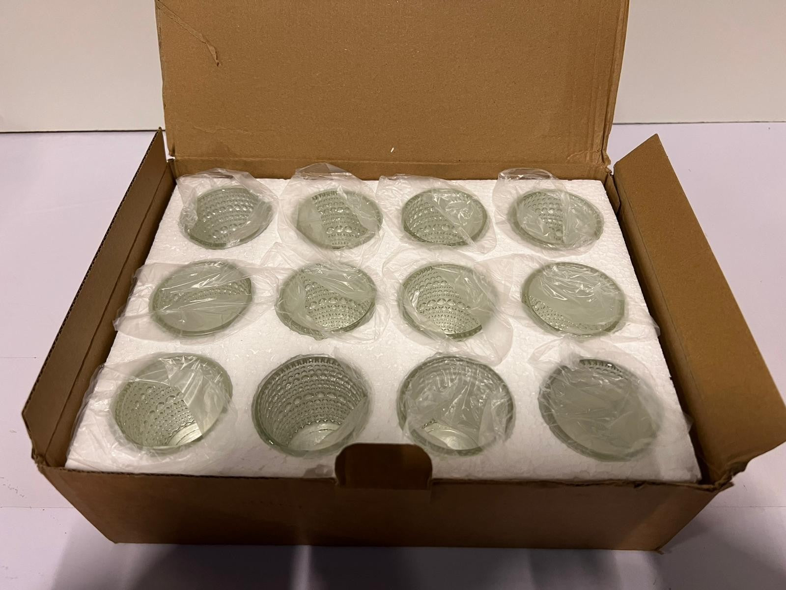 12 pcs Clear Glass Tea Light Candle Holders Bulk for DIY Wax Wedding Table Decor