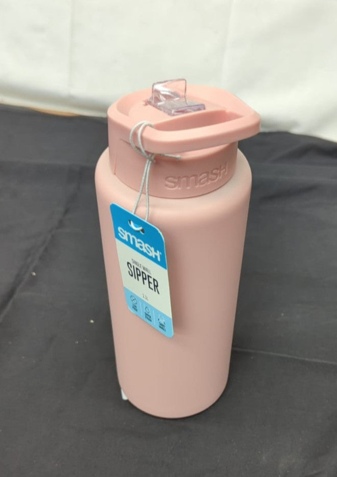 Smash Stainless Steel Reusable 1 litre water bottle - Peach(SCUFFED)