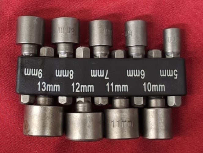 9 Pcs Hex Drill Bits Tools,5-13mm Hex Shank Magnetic Nut (warehouse damaged)