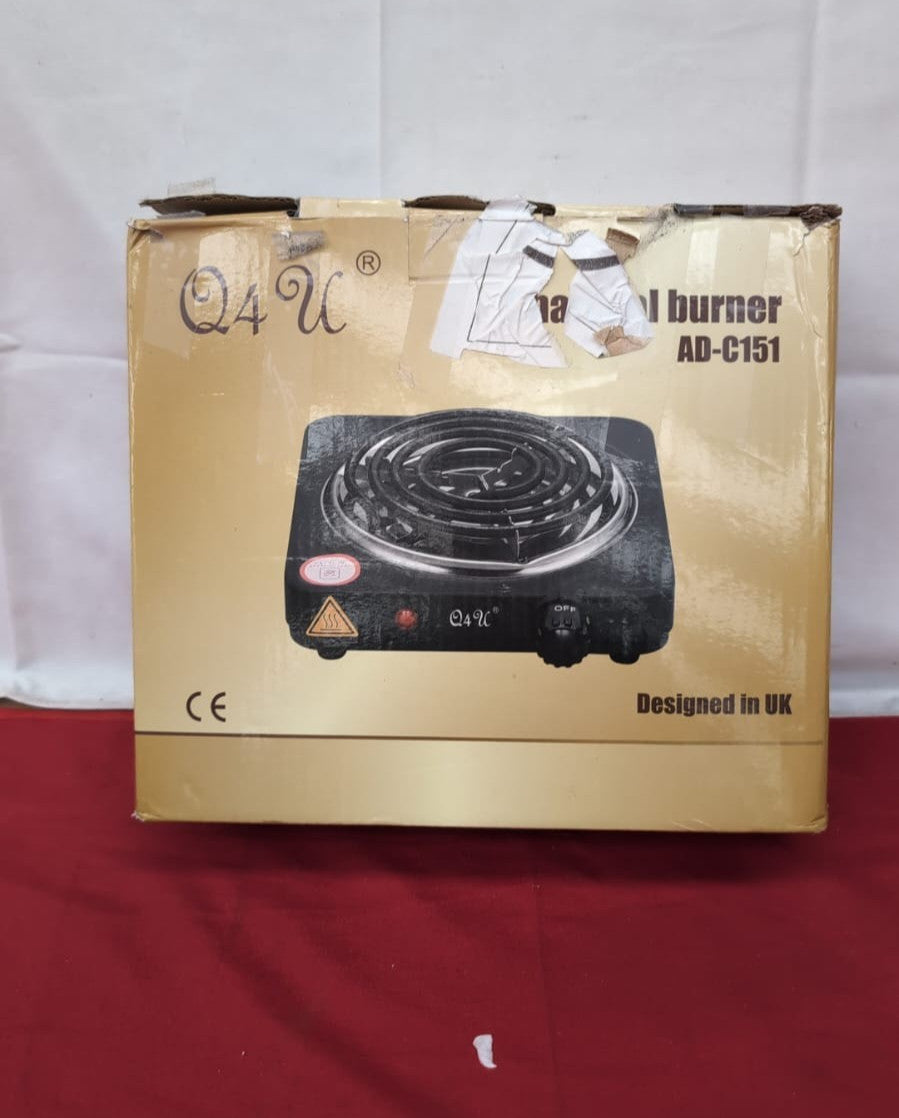 Q4U 1500W Burner Electric Charcoal Starter Coals Coconut Shells, Black(USED)