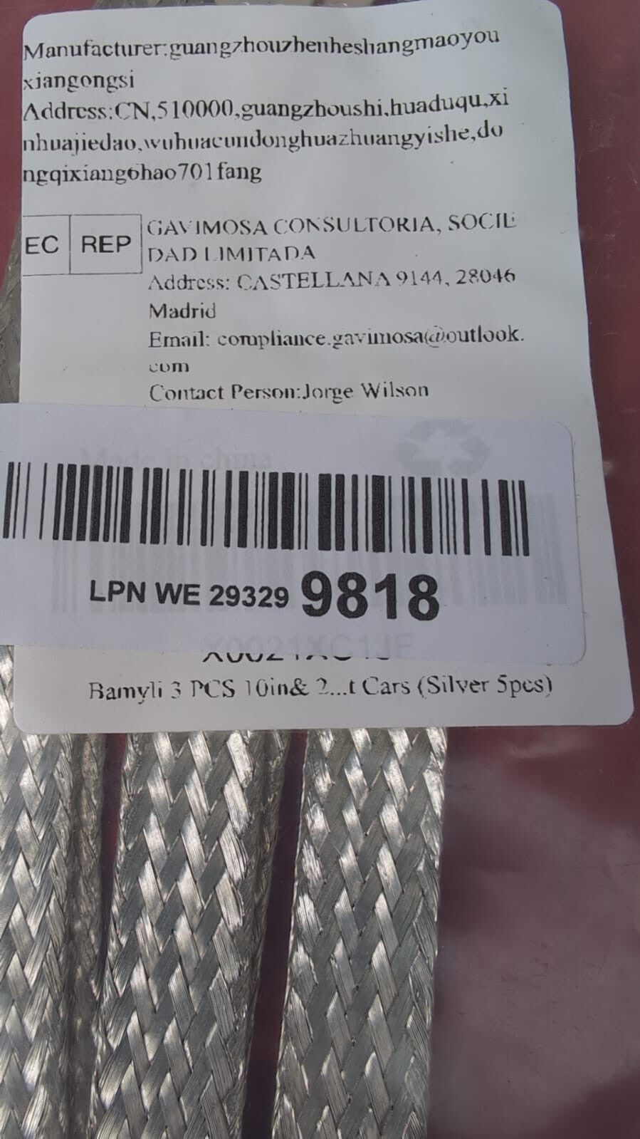 Universal Automotive Ground Strap Alpha Rider Silver 5 pack