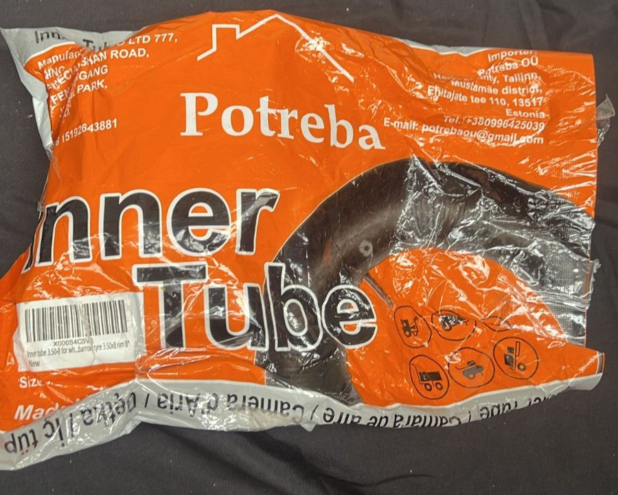 3.50-8 Inner Tube, Wheelbarrow Tire 350-8 8 Inch Size, Bent Valve Wheel Barrow