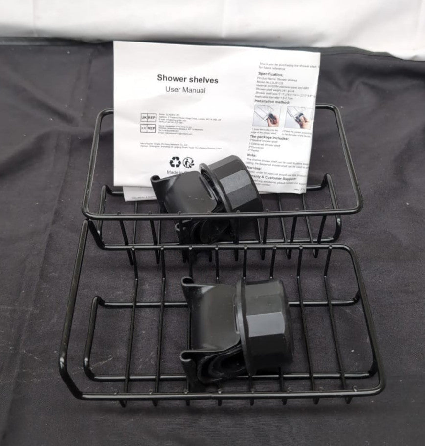 Sink Drain Rack & Sponge Holder–No Drill Kitchen & Bathroom Organizer Caddy(New)