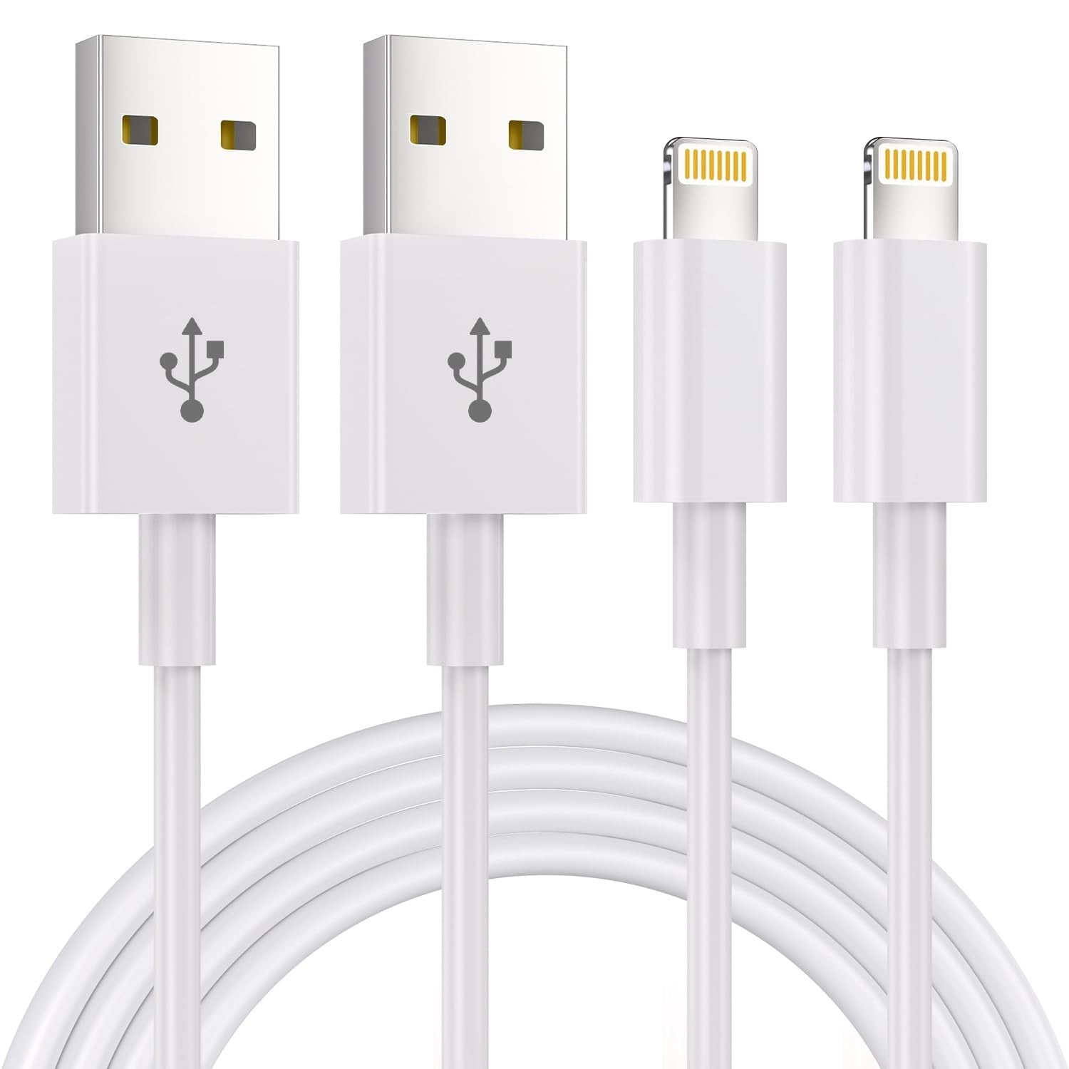 USB iPhone Charger Cable 1M 2Pack iPhone Compatible