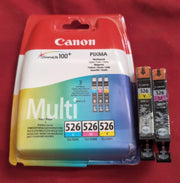 Canon CLI-526 C M Y ( packaging damaged - missing cyan cartridge)