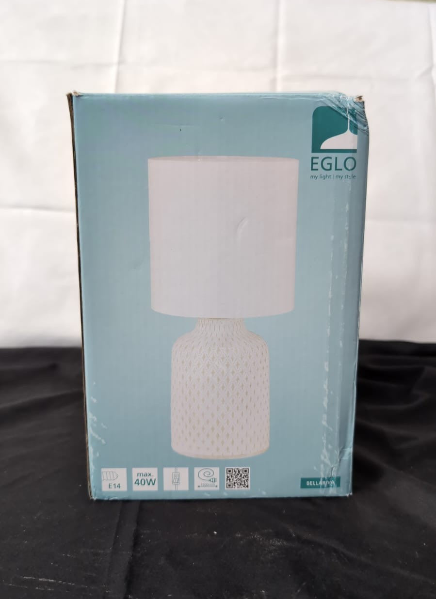 EGLO Bellariva 1-Light Crème and White Table Lamp 97773