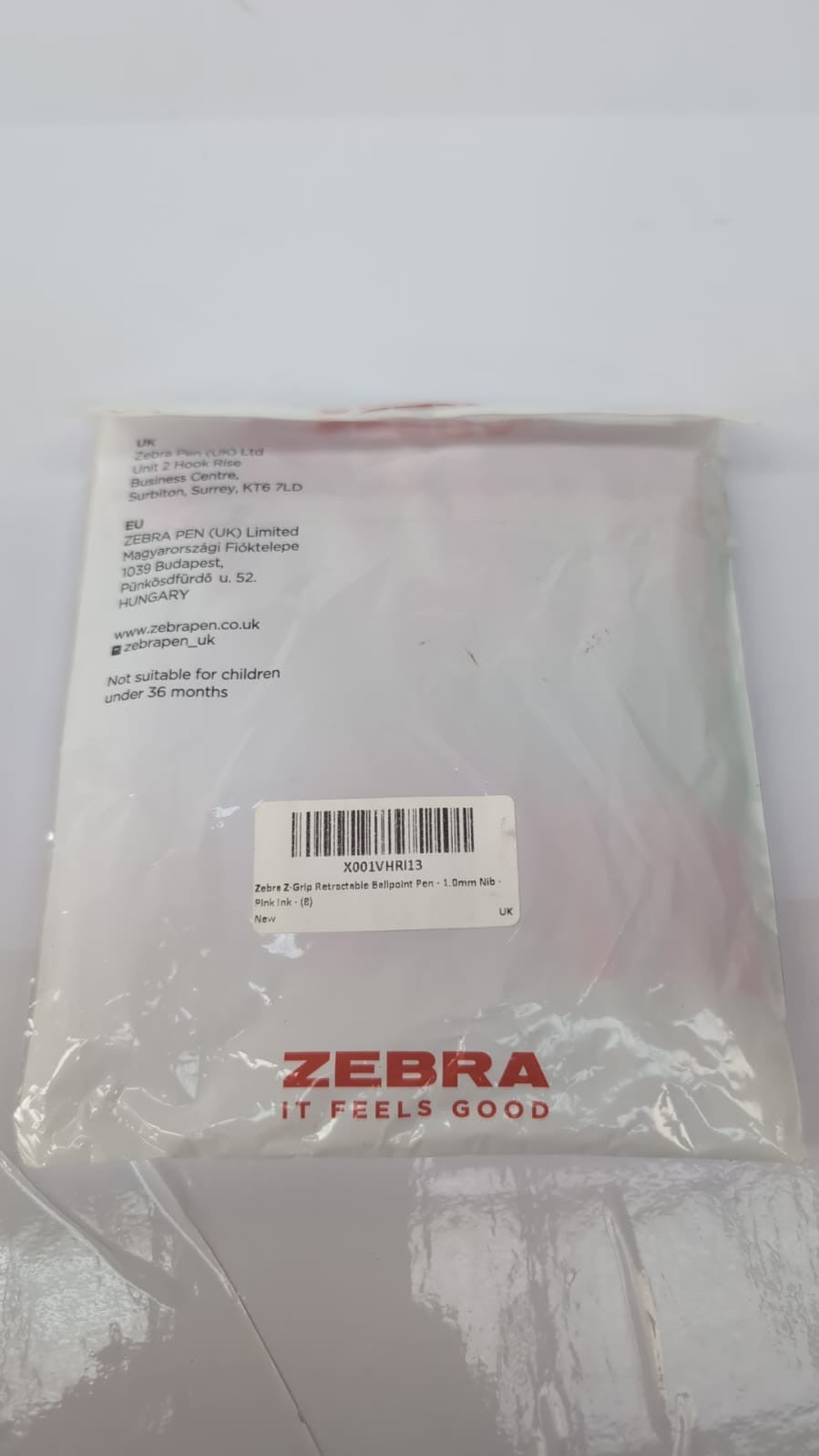Zebra Pen Z Grip Pink Pens Ballpoint, Smooth & Comfortable Pens 8pcs