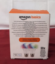 Amazon Basics Smart A60 Dimmable LED Light Bulb, E27 Base (BOX DAMAGED)