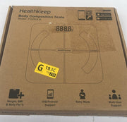 Healthkeep Smart Body Fat Scale with 13 Body Composition Metrics, Smart Digital
