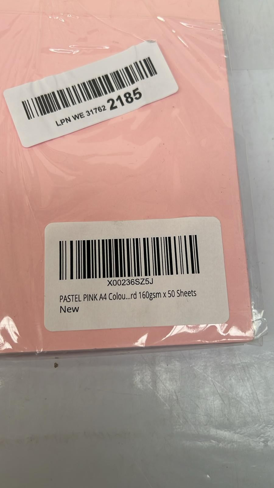 PASTEL PINK A4 Coloured Craft Card 160gsm x 50 Sheets