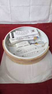 Ceiling Light Wood,Dimmable Ceiling 3000K-6000K,Remote Controlled (boxdamaged)