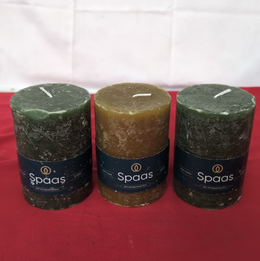 Spaas Rustic  65h,1 Cognac,2 Dark Green-3pack