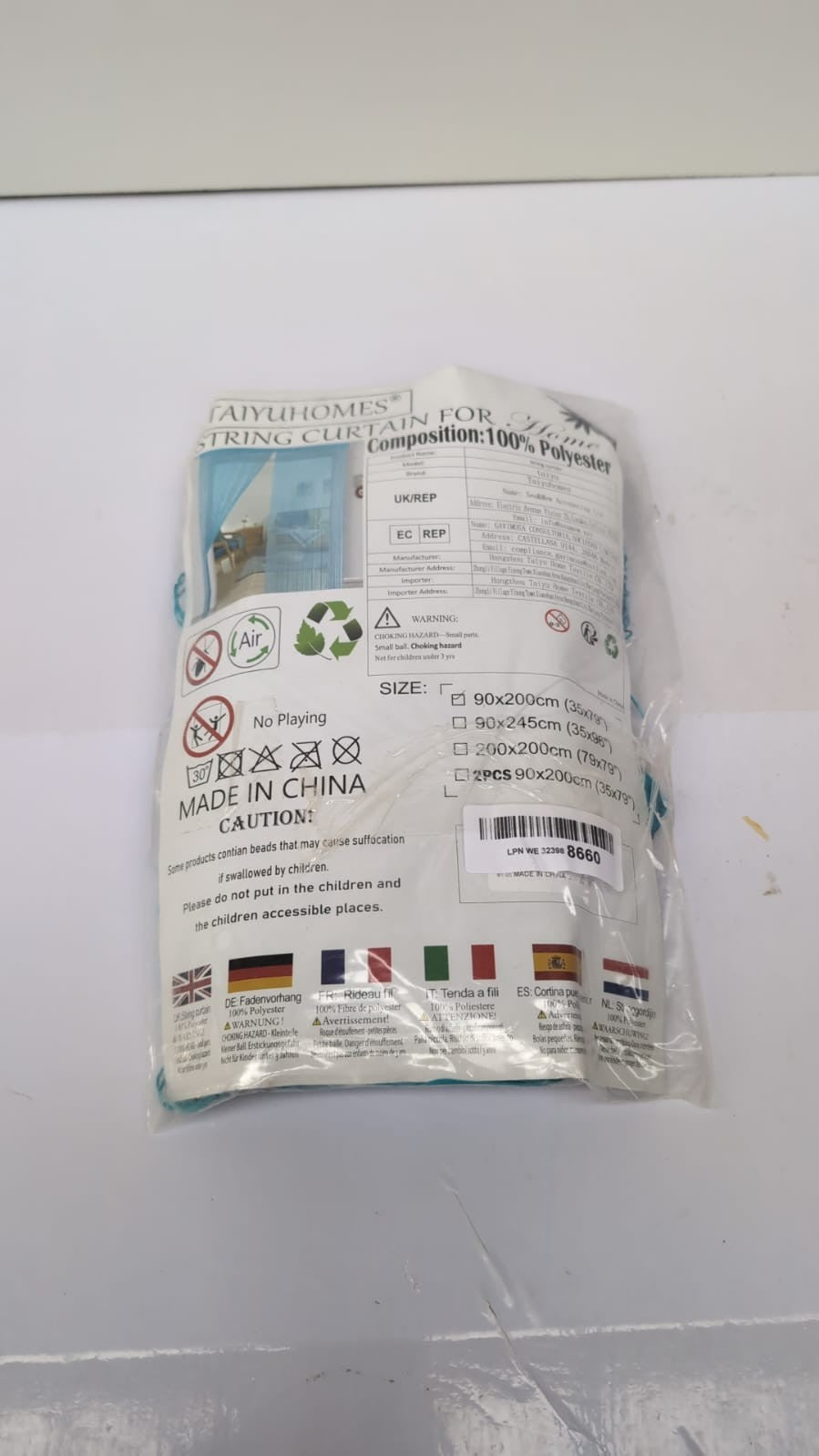 Taiyuhomes String Door Curtains Fly Screen Curtain (Packaging Damaged)