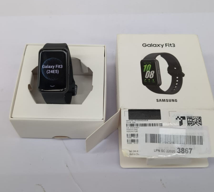 Samsung Galaxy Fit3 (Gray), 40mm AMOLED Display with Aluminium Body(USED)