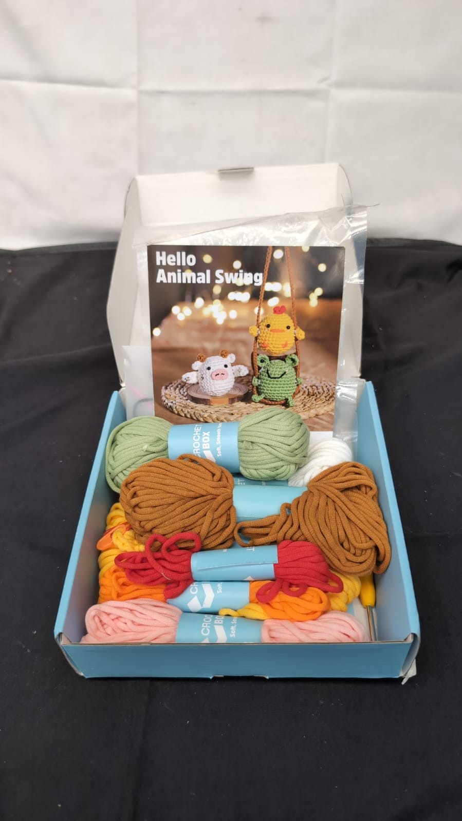 Crochet Kit for Beginners Adults - Animal Swing  Include Easy Knitting Soft Yarn