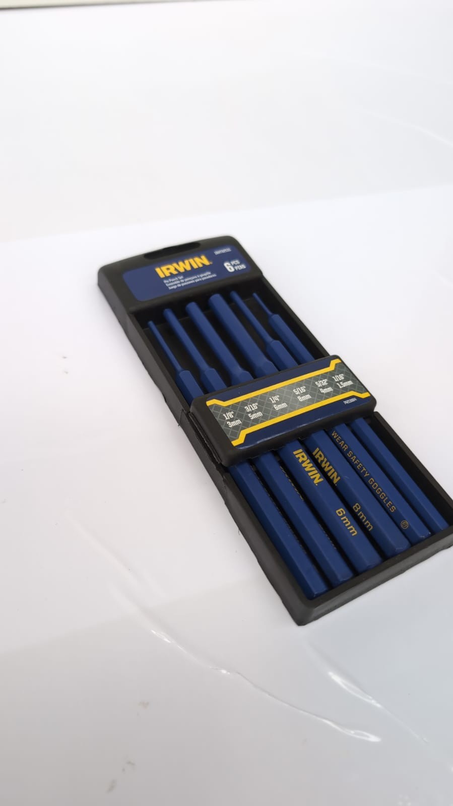 IRWIN Punch Set, 6Pack with Various Sizes, Tempered ( packaging damaged)