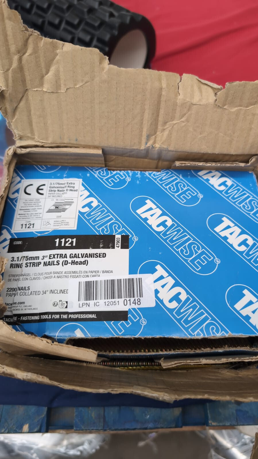 Tacwise 1121 3.1 / 75 mm Extra Galvanised(packaging damaged - approx. 2000 nail)