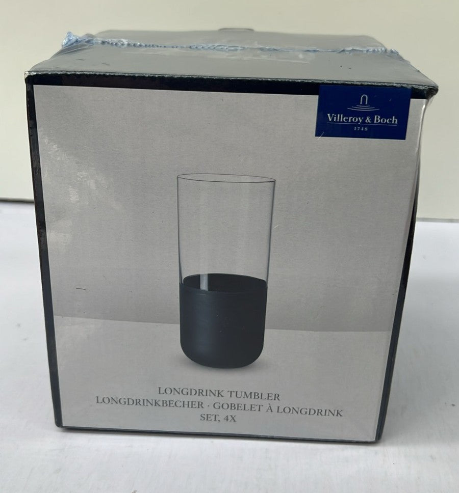 Villeroy & Boch – Manufacture Rock Long Drink Glass Set, 4 pces, Crystal Glass