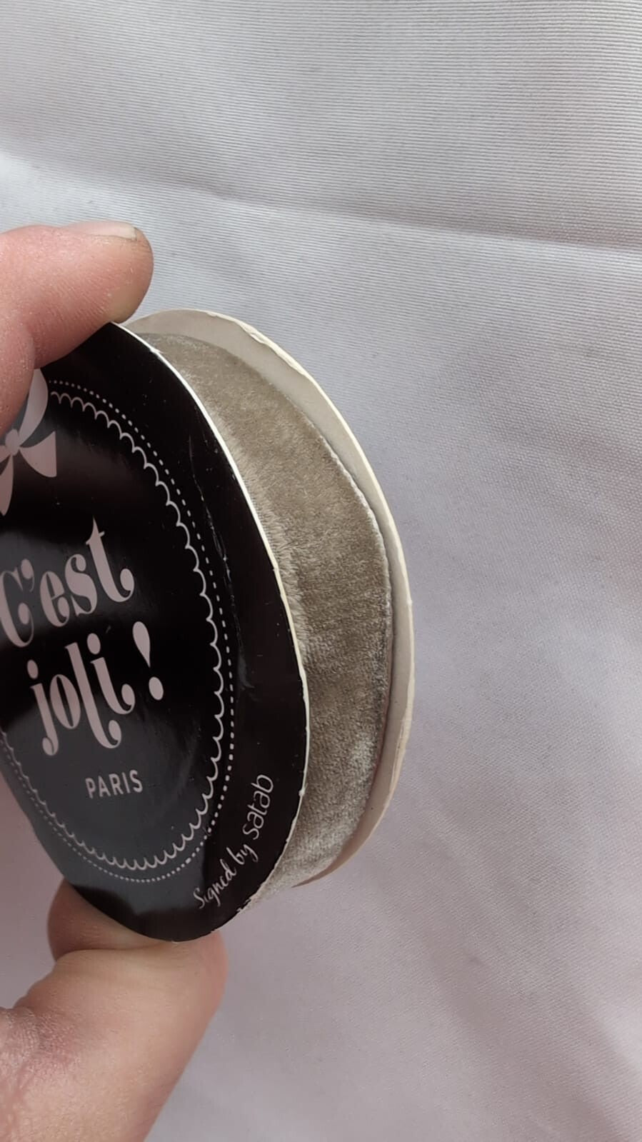 C'est Joli! Velvet Ribbon, Nylon, Grey,