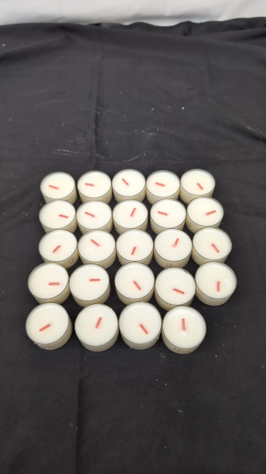 White wax Tealight Candles in Clear Plastic Cups,  Pack of 24
