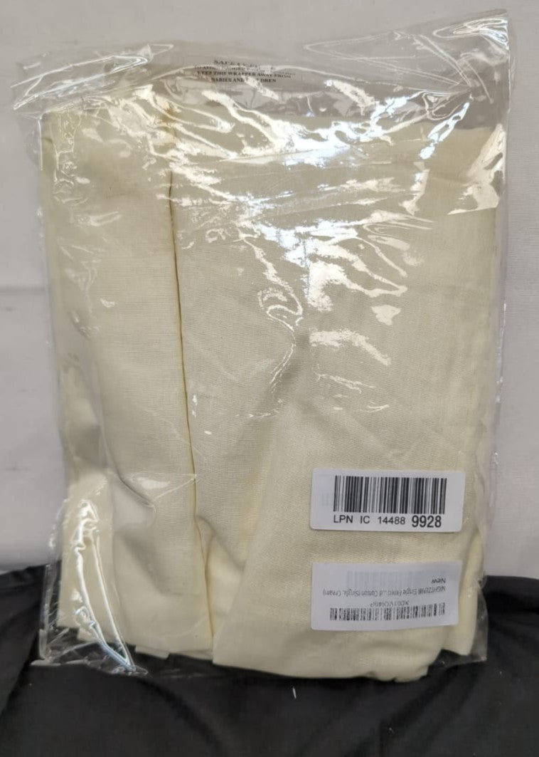 NIGHTZEN Single Fitted Sheet cotton Cream (PACKAGING DAMAGED)