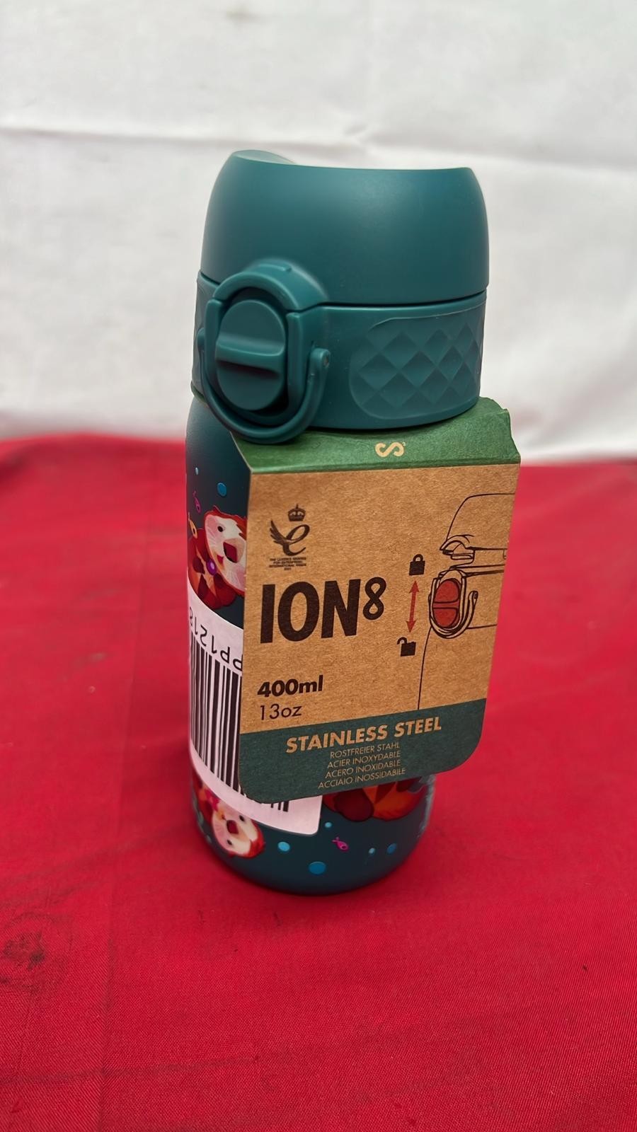 Ion8 Lightweight Steel Kids Water Bottle, 400ml/13oz, Non-Insulated, Leak Proof