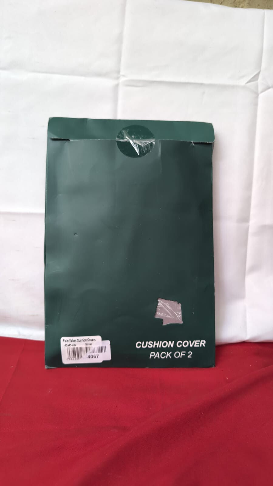 Plain Cushion Covers 45 x 45 cm, Silver Seat Cushion Garden (packaging damaged)