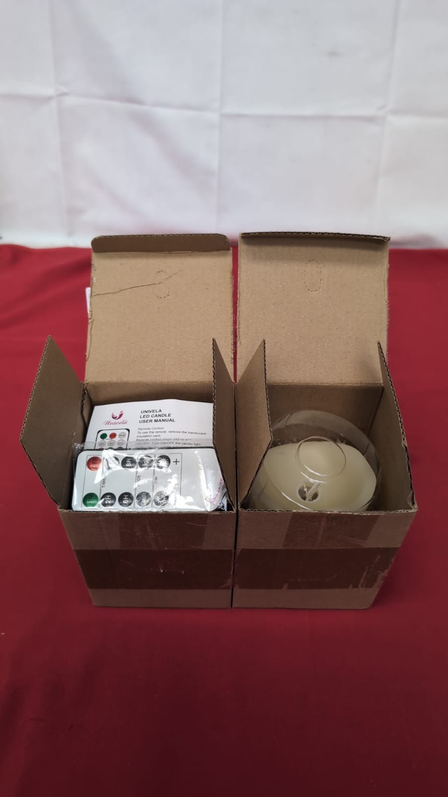 UNIVELA Flameless Candles, 3 X 4'' Flameless Candles with Remote, 2 Set