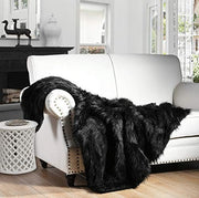 HORIMOTE HOME Luxury Faux Fur Throw Blanket 150x200cm Black