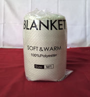 Textured Flannel Fleece Throw Blanket (127cm x 150cm)