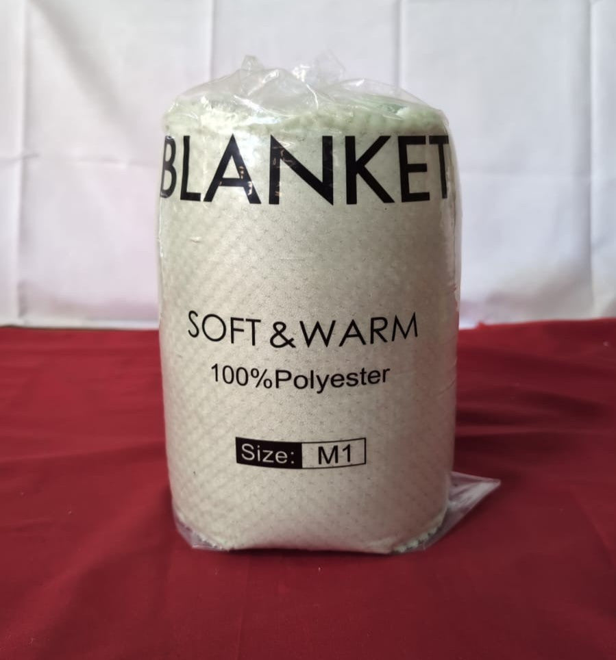 Textured Flannel Fleece Throw Blanket (127cm x 150cm)