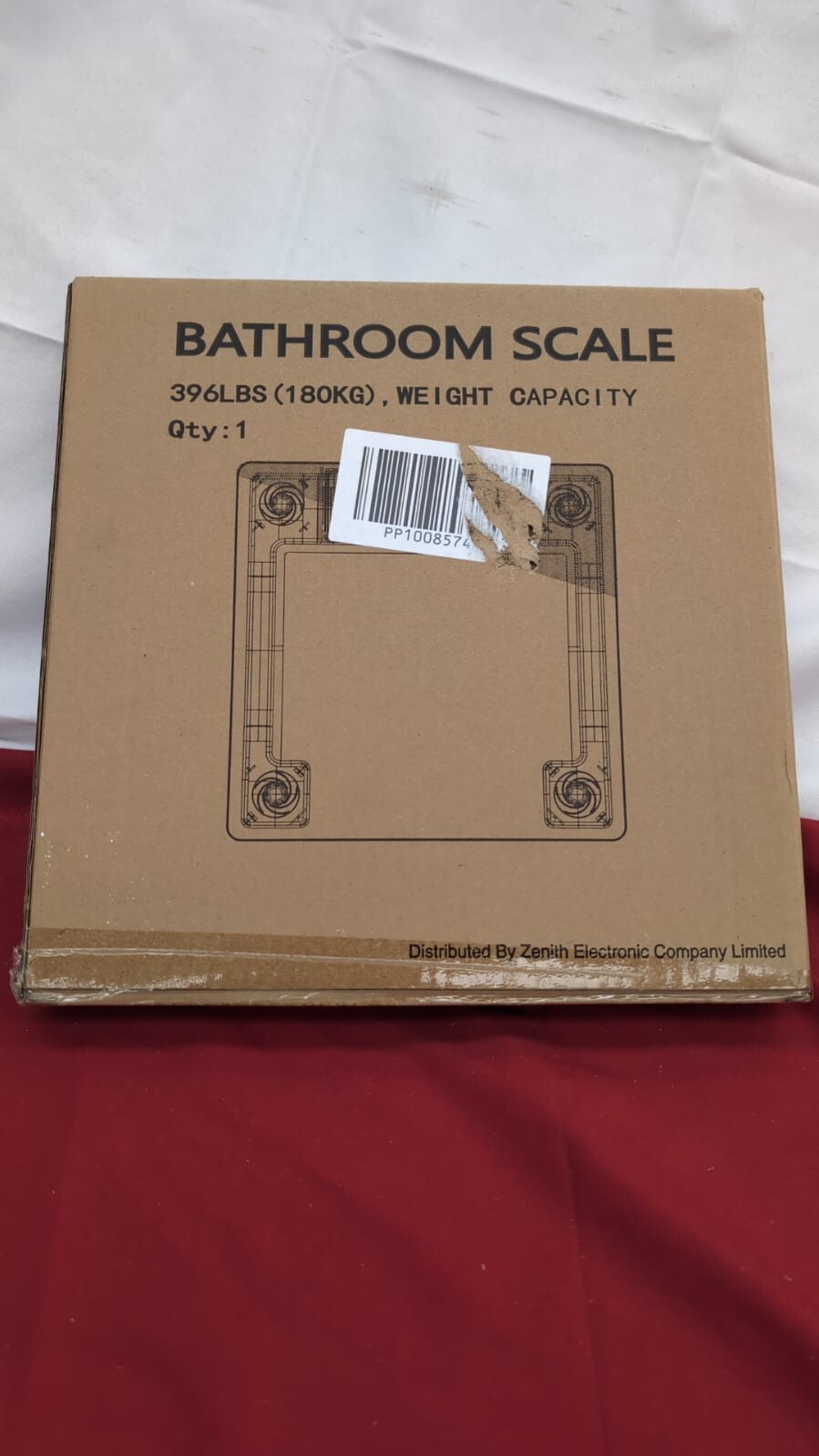 180Kg/ 396 LBS Digital Electronic Glass LCD Body Weight (packaging damaged)