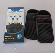 Coorattyes  Faraday Bag Key Protector, 2 Pack  Key Fob Pouch-L Blue+Pink