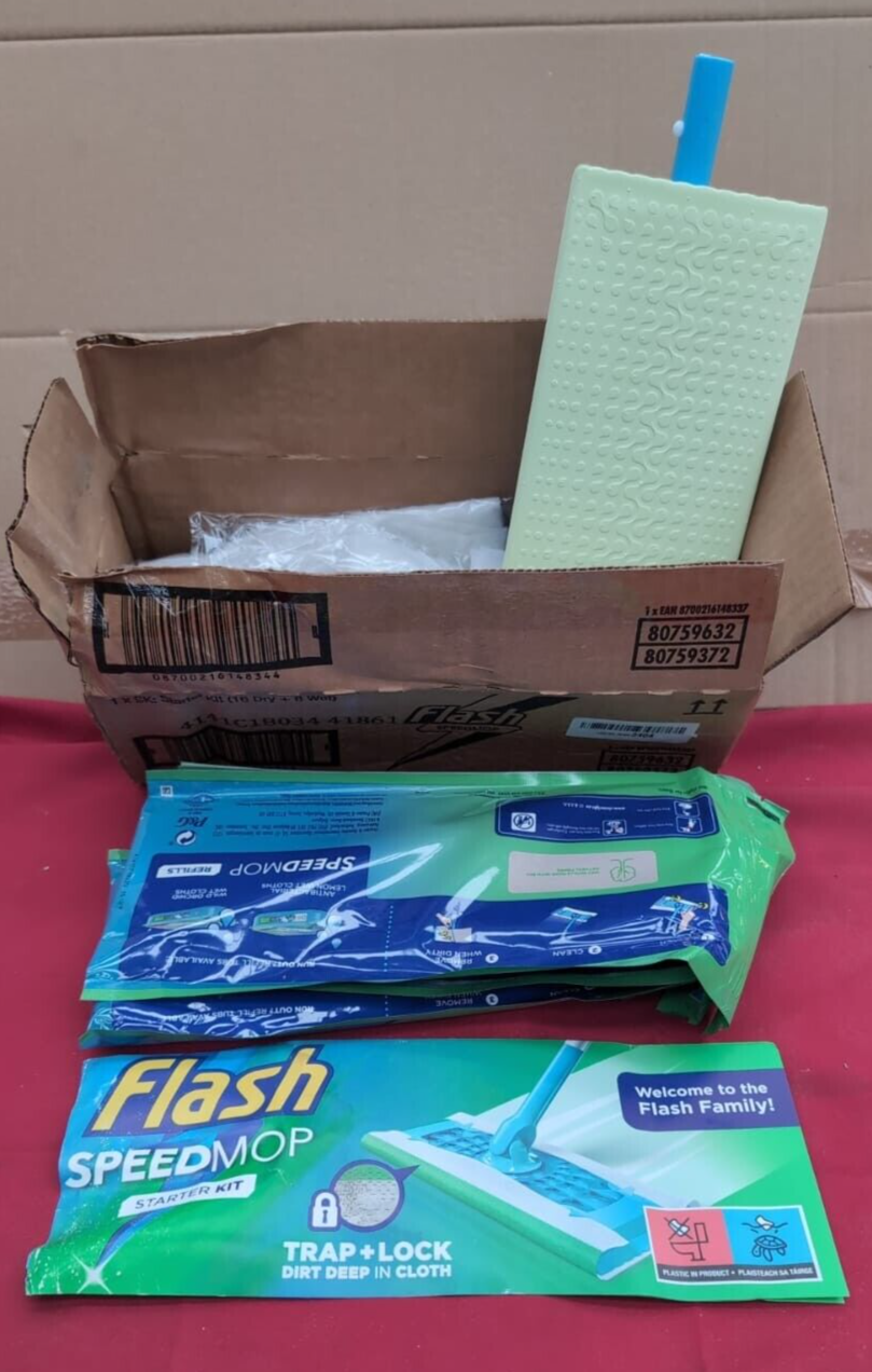Flash Speedmop Floor Cleaner Starter Kit, Spray Mop, Dry Wet Mop, All-In-One