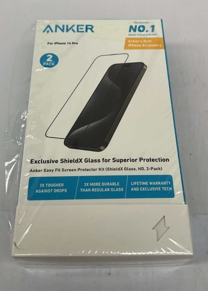Anker Easy Fit HD Screen Protector, Ultra-Durable and Thin ShieldX Protection