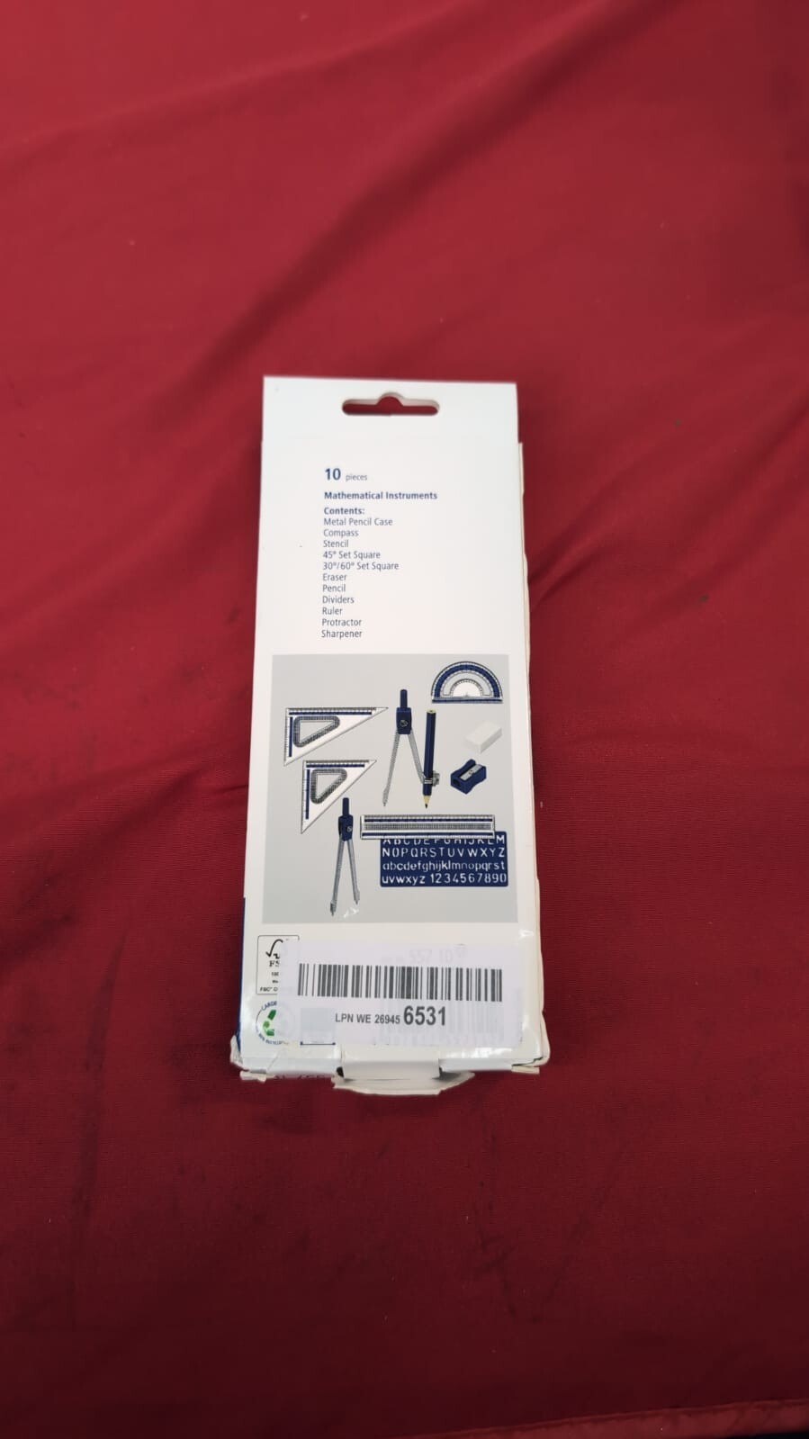 STAEDTLER 557 10 Noris Maths Set with Storage Tin 10 Pieces (packaging damaged)