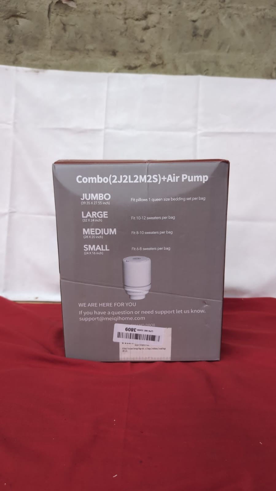 8 Pack Vacuum Storage Bags with Electric Air Pump(Box Damaged)